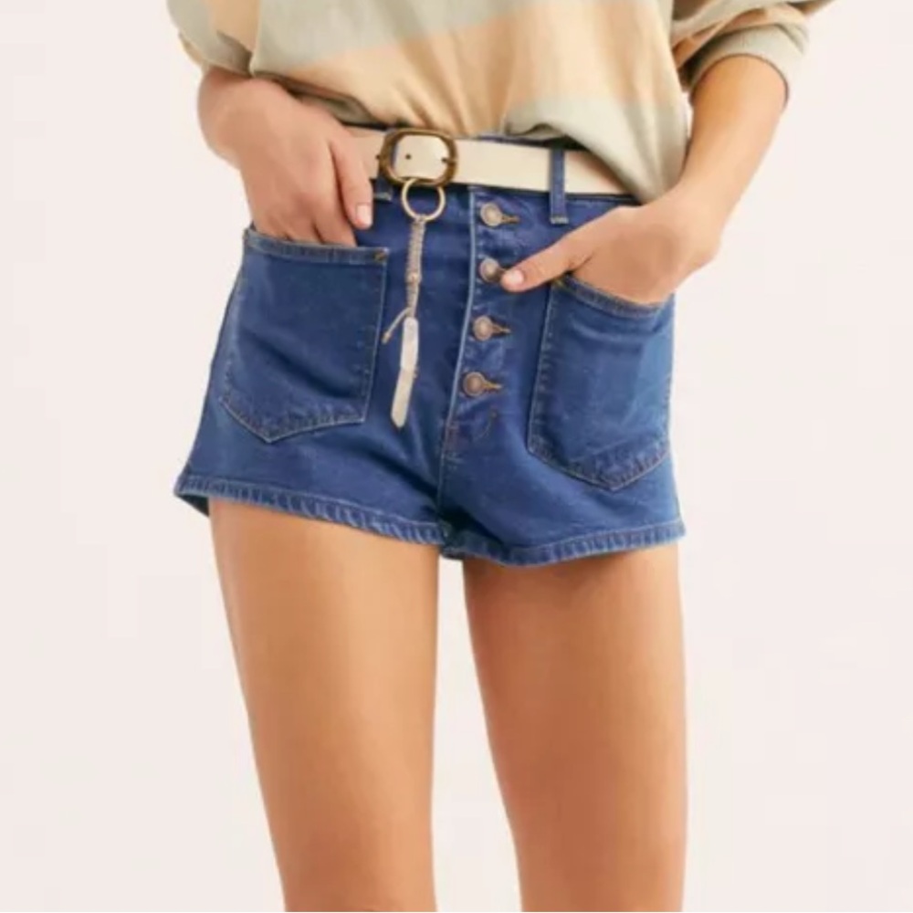 Free People Bridgette Denim High Rise Shorts | 25